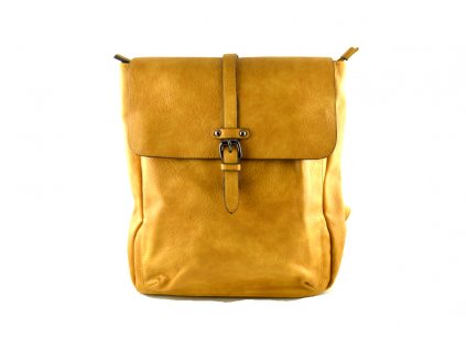 Koženkový batoh Melanie Paris - žlutý