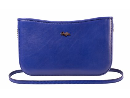 Modré kožené crossbody s řetízkem Hajn