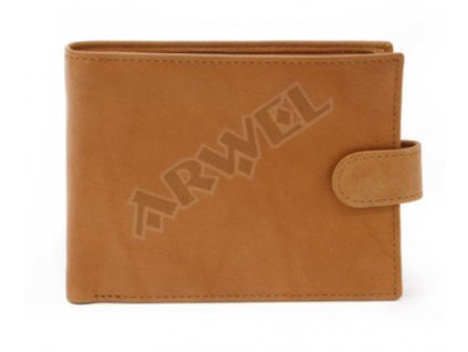 Pánská kožená peněženka s přezkou Arwel -koňaková