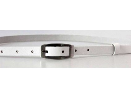 Bílý úzký dámský opasek - Penny Belts 90 cm