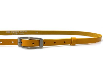 Žlutý úzký dámský opasek 100 cm - Penny Belts