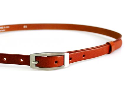 Hnědo rezavý úzký dámský opasek 95 cm - Penny Belts