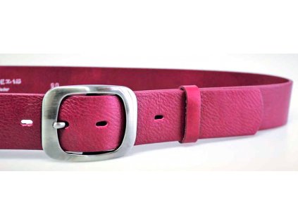 Fuchsiový kožený dámský opasek 100 cm - Penny Belts