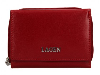 Červená dámská kožená peněženka Lagen