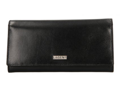 Černá dámská rámová kožená peněženka Lagen