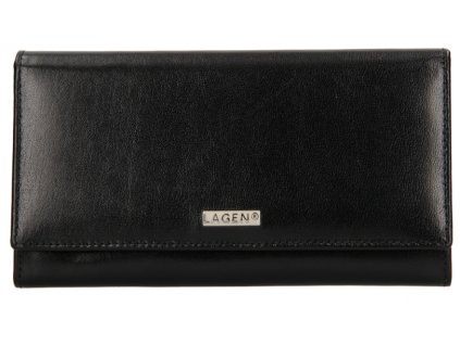 Černá kožená peněženka Lagen