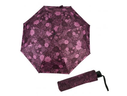 Dámský deštník Doppler Mini Fiber - růžovofialové kytky