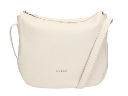 Světle béžová kožená taška crossbody  Elega