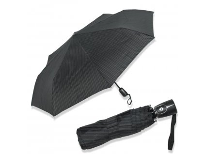 Automatický deštník Doppler Megic Fiber -  šedočerný proužek