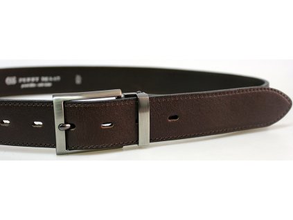 Pánský kožený opasek tmavě hnědý 100 cm - Penny Belts