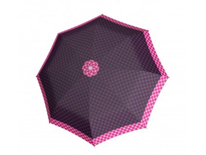 Dámský plně automatický deštník Polka Magic Hit - fialový puntík