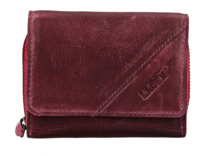 Dámská kožená peněženka Lagen - fuchsia