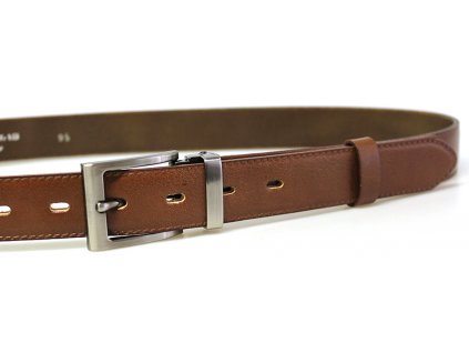 Hnědý kožený opasek 115 cm - Penny Belts
