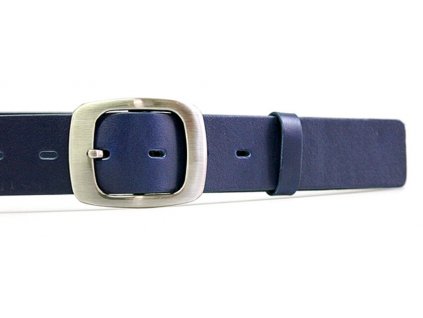 Modrý kožený dámský opasek 90 cm - Penny Belts