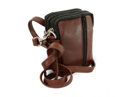 Kožená příruční dokladová taštička ARWEL - hnědá