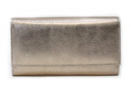Podlouhlá kožená peněženka Arwel - zlatorůžová