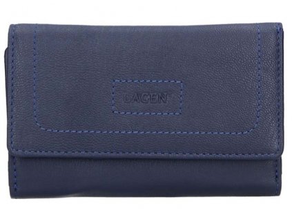 Kožená peněženka Lagen - modrá