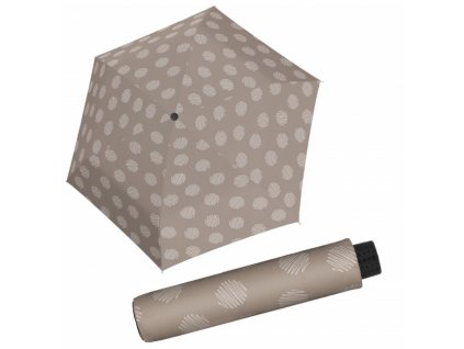 Deštník Fiber Havanna odlehčený - šedý puntík