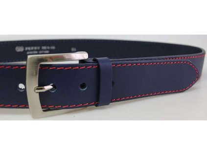 Modrý kožený opasek - Penny Belts 90 cm