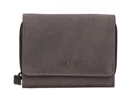 Kožená peněženka Lagen - šedá