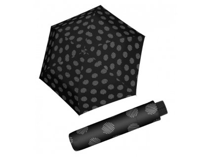 Deštník Fiber Havanna odlehčený - černý puntík