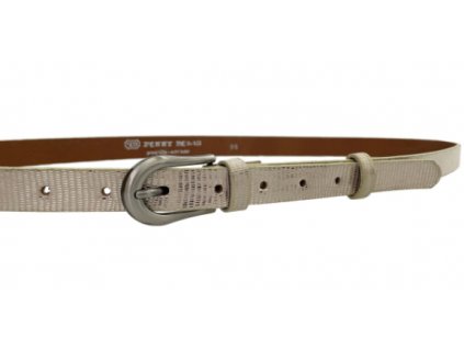 Dámský kožený opasek zlatý metal- Penny Belts