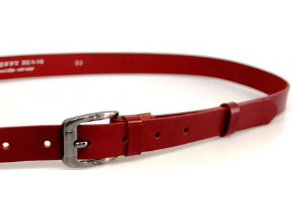 Červený úzký dámský opasek 90 cm - Penny Belts