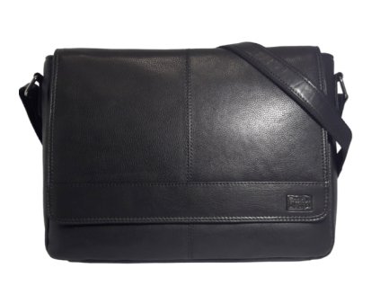 Kožená klopnová taška SendiDesign - černá