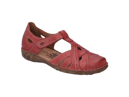 Uzavřené kožené dámské sandály Josef Seibel červené