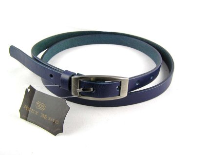Modrý úzký dámský opasek 105 cm - Penny Belts