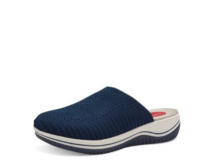Uzavřené textilní pantofle Jana - modré