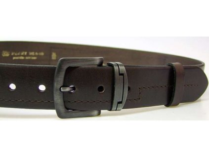 Hnědý kožený opasek - Penny Belts 110 cm