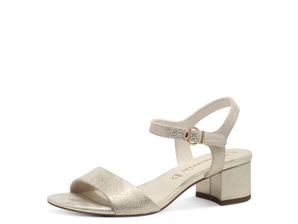 Kožené elegantní světle zlaté sandály Tamaris