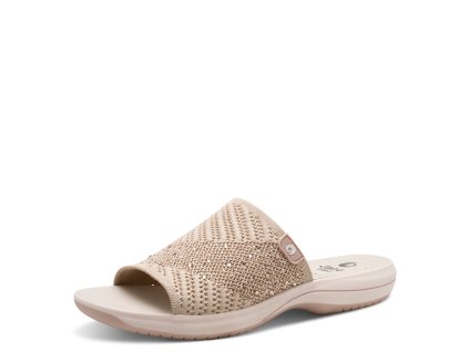 Dámské textilní pantofle Jana - růžové