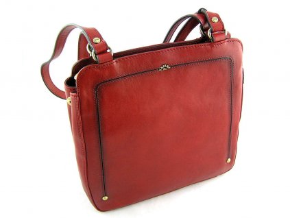 Kožený kabelko-batůžek Katana - červený