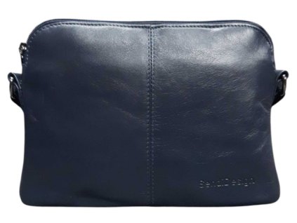 Menší kožená kabelka SendiDesign - tmavě modrá