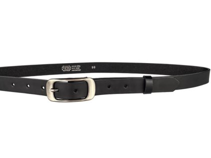 Černý kožený dámský opasek 2,5 cm šířka Penny Belts