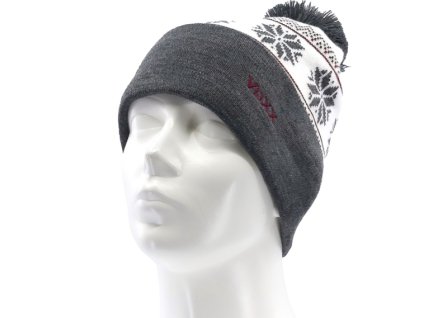 Čepice pletená s norským vzorem VOXX šedá