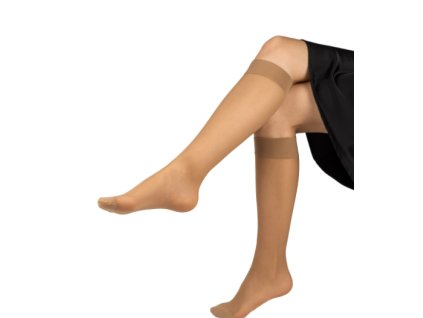 Silonkové podkolenky beige