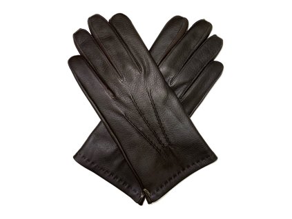 Pánské kožené rukavice z jelena Master - hnědé