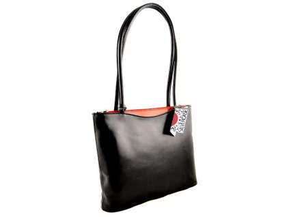 Elegantní kožená kabelka Silvercase - černá