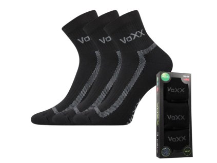 Ponožky sportovní CADDY bavlněné 3pack ČERNÉ