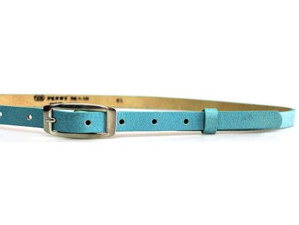 Světle modrý úzký dámský opasek 100 cm - Penny Belts