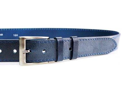 Modrý kožený opasek 115 cm - Penny Belts