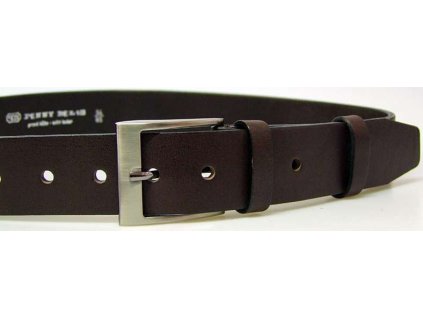 Tmavě hnědý kožený opasek 115 cm - Penny Belts