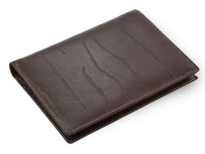 kozena dokladovka vizitkar hnede barvy