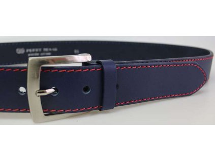 Modrý kožený opasek - Penny Belts 110 cm