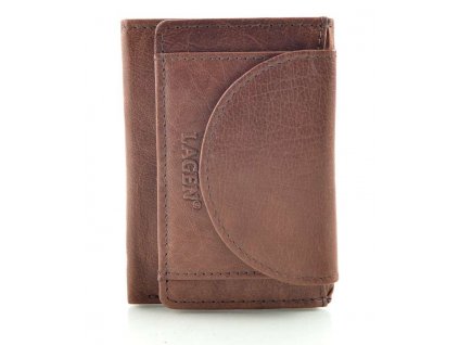 Mini kožená peněženka Lagen - hnědá