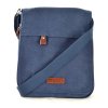 Taška přes rameno Katana z pevného textilu - modrá
