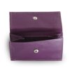 Kožená mini peněženka - fialová